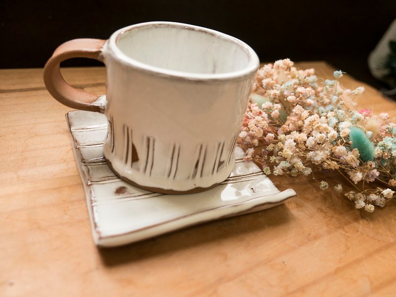 限定版白カフェのセット - マグカップ - 陶器 