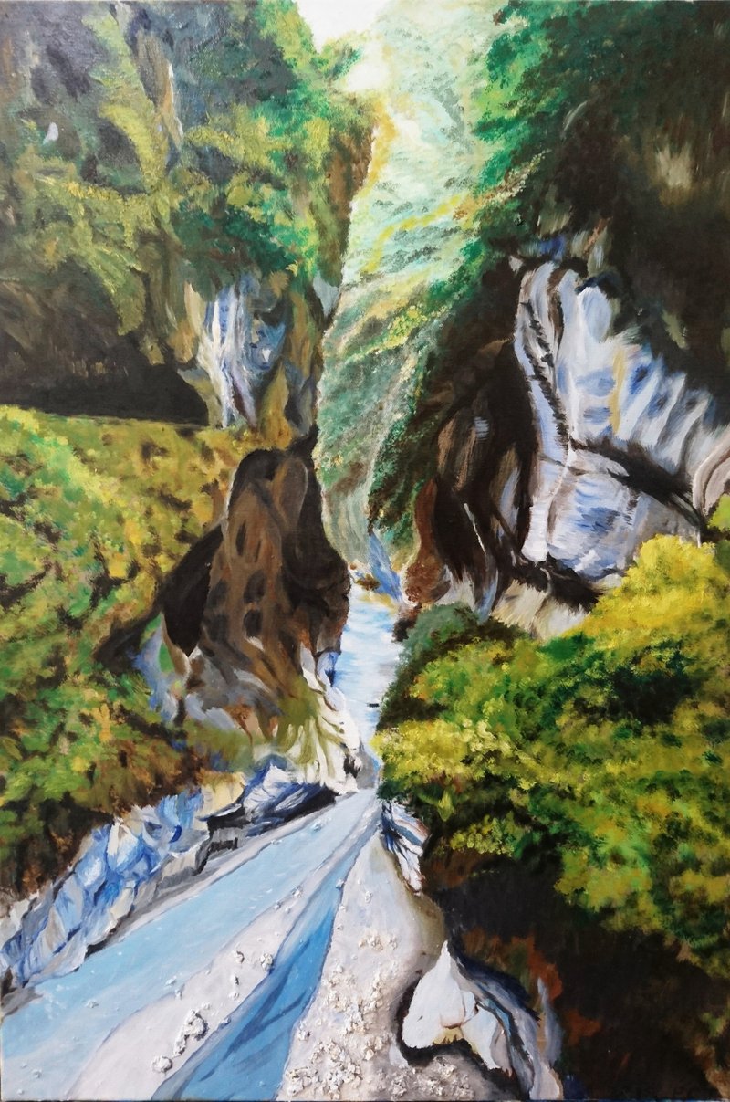 Landscape Department Taroko Oil Painting - Posters - Other Materials 