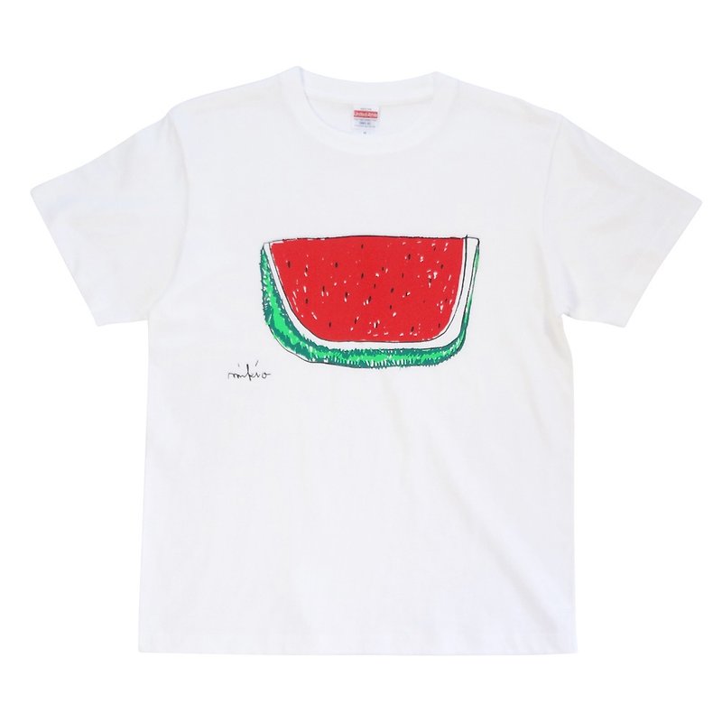 Watermelon Men's T-shirt - เสื้อยืดผู้ชาย - ผ้าฝ้าย/ผ้าลินิน สีแดง