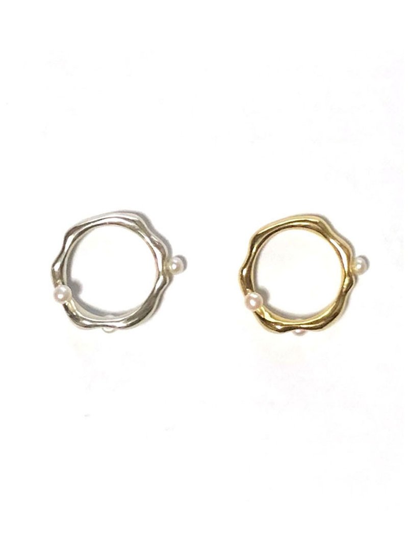 Wavy line 05 R - General Rings - Sterling Silver Gold