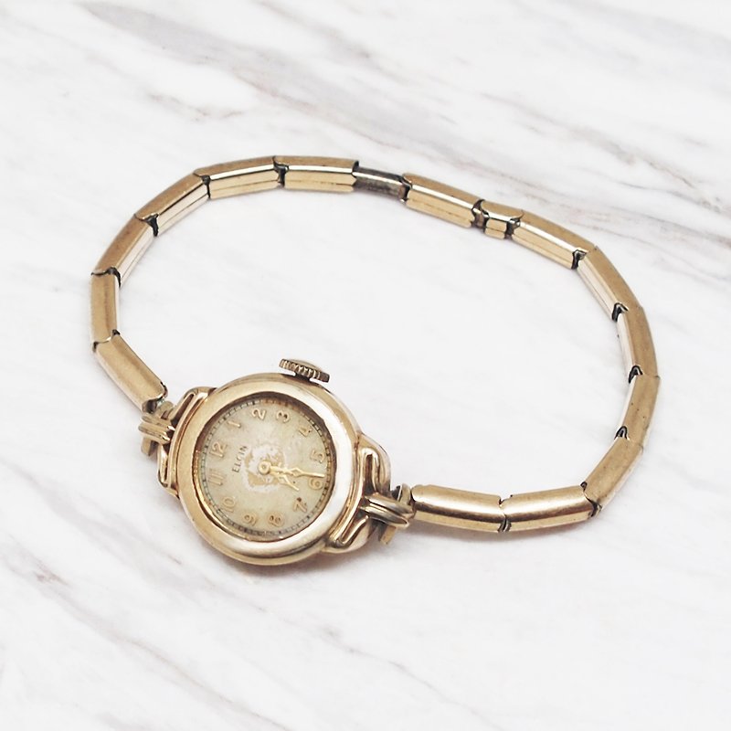 美國鐘錶大牌 ELGIN 手鍊造型 古董手錶 - 女裝錶 - 其他金屬 金色
