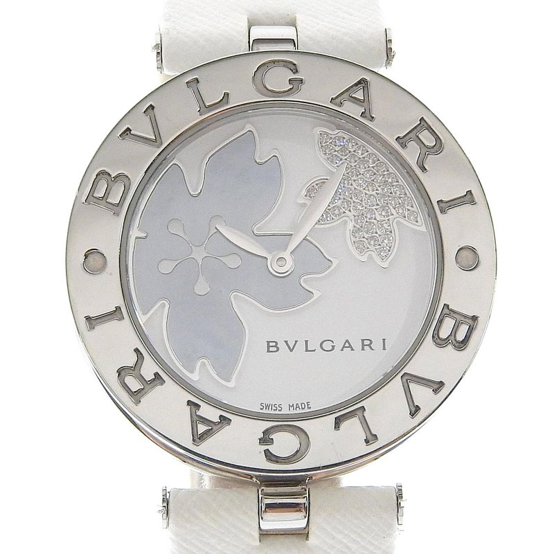 【日本直送】ブルガリ BVLGARI B-zero1 腕時計 ビーゼロワン BZ30FDSL  フラワー クオーツ ホワイトシェル文字盤 レディース【中古】 - 女錶 - 不鏽鋼 白色