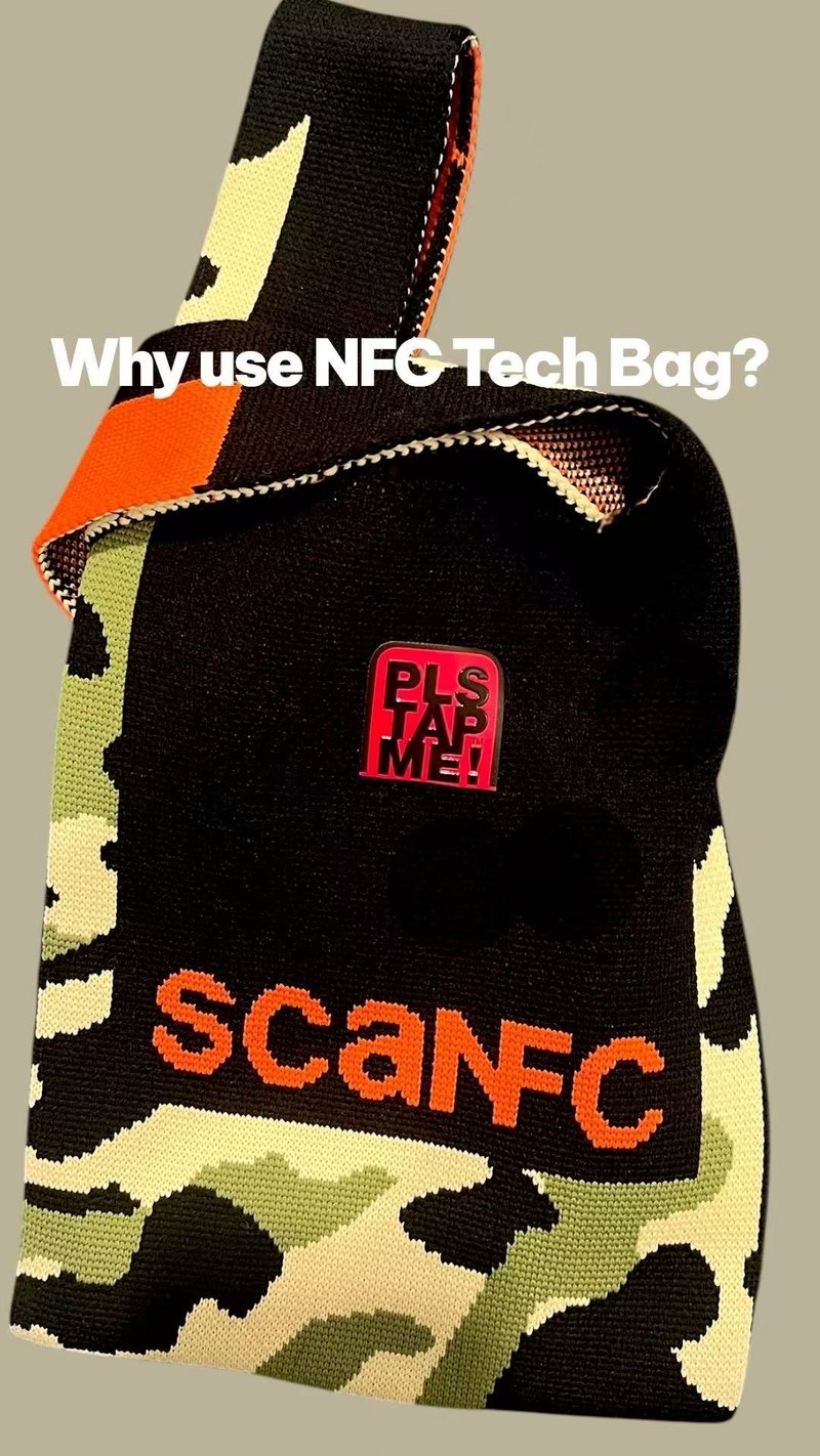 SCANFC NFC Knit Handbag - Double-Sided Custom Camouflage Design - Handbags & Totes - Other Materials 