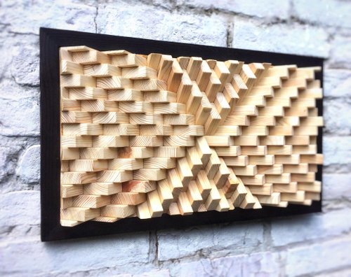 ☆*分様 ウォールアート　アートパネル　ウッドパネル　ディスプレイ　天然木 ウッドウォールアート - 天然木 - サウンドディフューザー - 音響