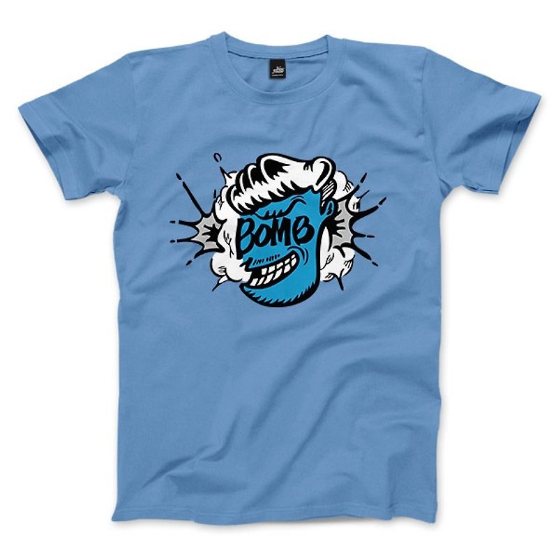Mr.BOMB - Carlo Blue - neutral T-shirt - เสื้อยืดผู้ชาย - ผ้าฝ้าย/ผ้าลินิน สีน้ำเงิน