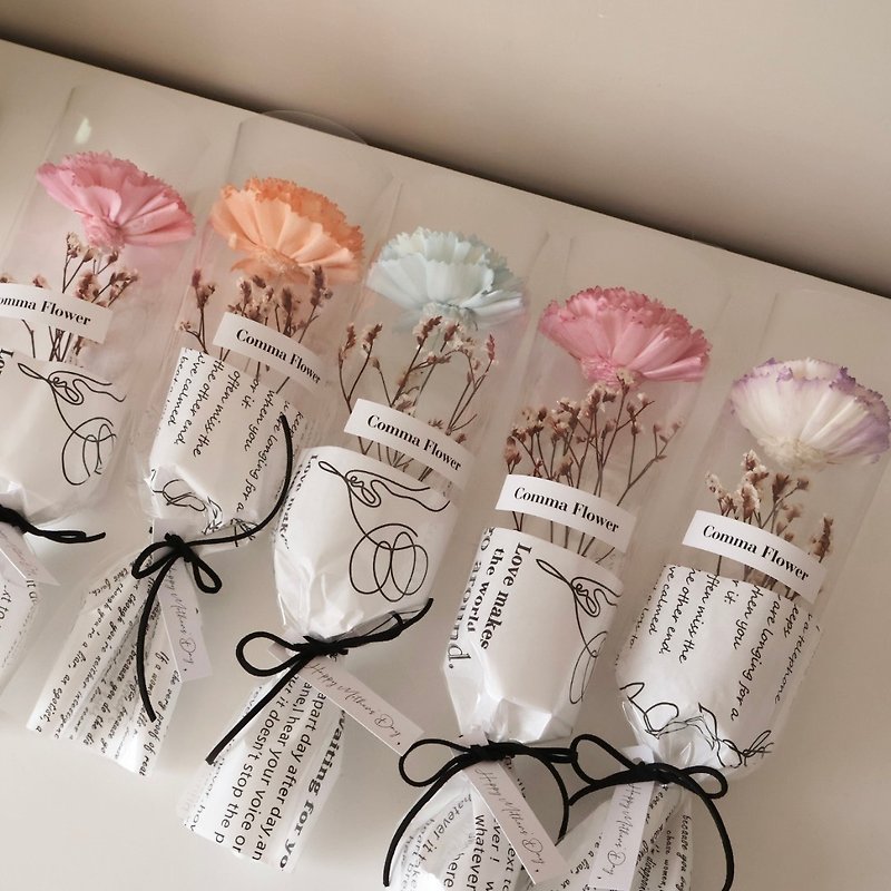 11-color single-branch diffused carnation Sola large carnation Mother's Day gift corporate gift industrial and commercial gift - ช่อดอกไม้แห้ง - พืช/ดอกไม้ หลากหลายสี