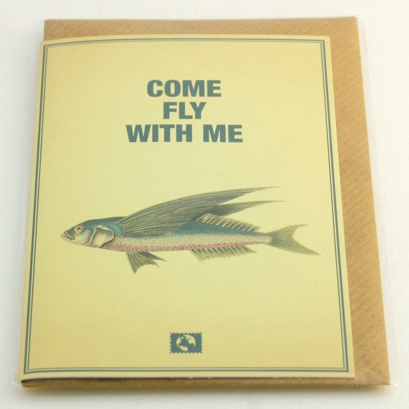 "Come Fly With Me" Greeting Card - Cards & Postcards - Paper Brown