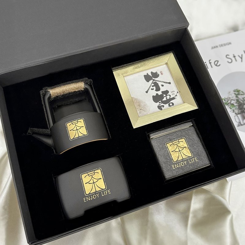 中秋商務禮盒丨東方美學茶具  客戶送禮禮盒  客製化茶壺溫茶訂製 - 茶壺/茶杯/茶具 - 陶 