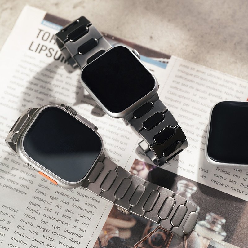 APPLE WATCH - I型拼接鈦金屬 蘋果專用錶帶 手腕繩 - 錶帶 - 其他金屬 