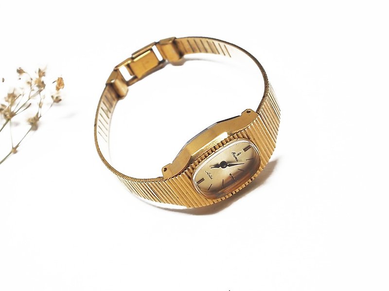 1970年代 Anoma 瑞士金機械錶 - 女錶 - 其他金屬 金色