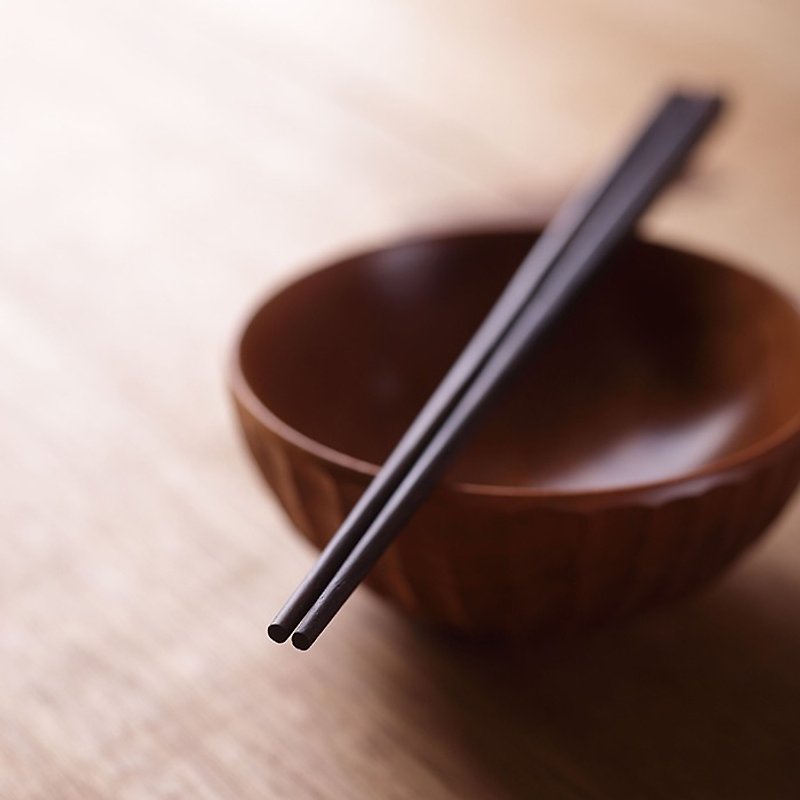 Ebony chopsticks handmade, no lacquer, no Wax, 2 pairs - Chopsticks - Wood Black