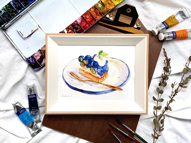 One-day drawing lesson for adults, blueberry tower, watercolor, reservation required-Taoyuanchang - วาดภาพ/ศิลปะการเขียน - กระดาษ 