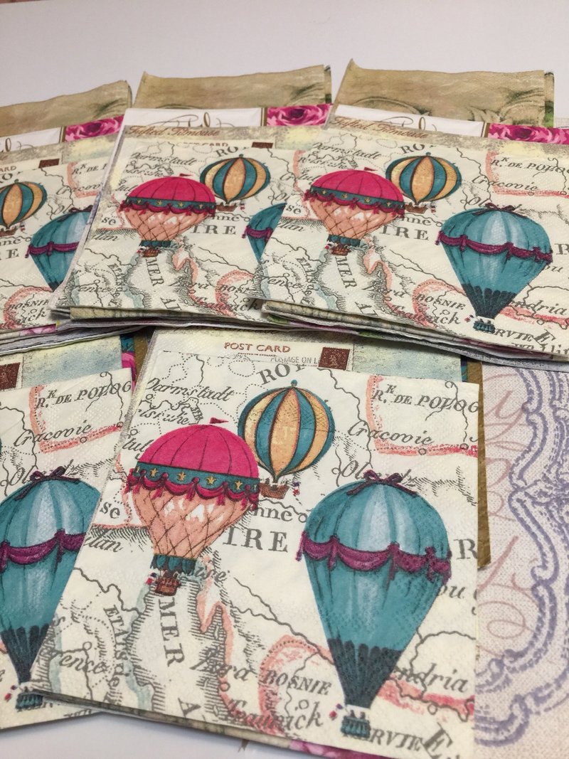 Hot air balloons napkin set-2 - Parts, Bulk Supplies & Tools - Paper 