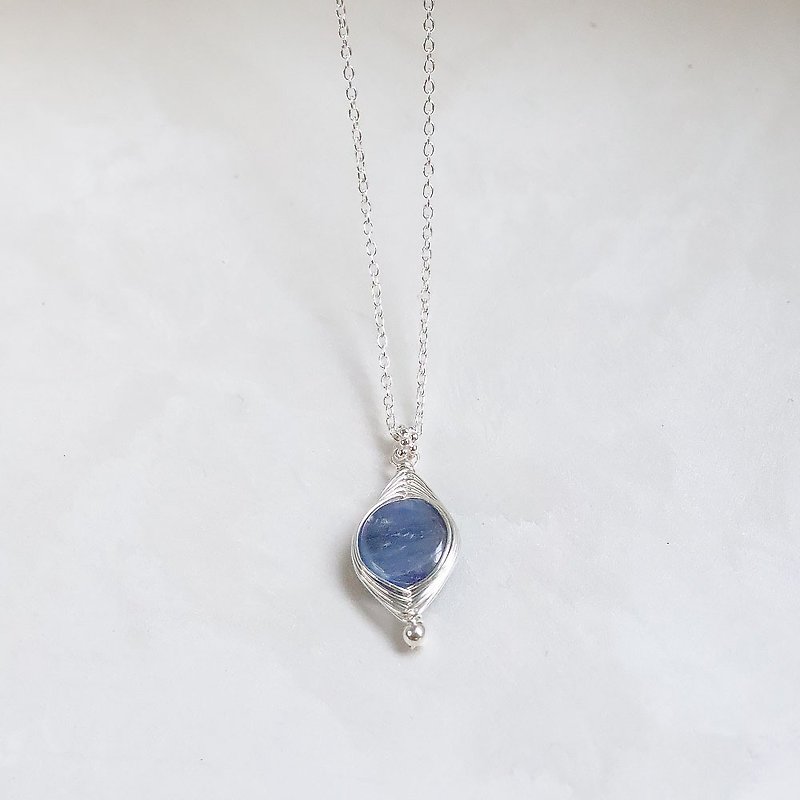 Small Universe | Stone Sterling Silver Necklace - Necklaces - Gemstone Blue