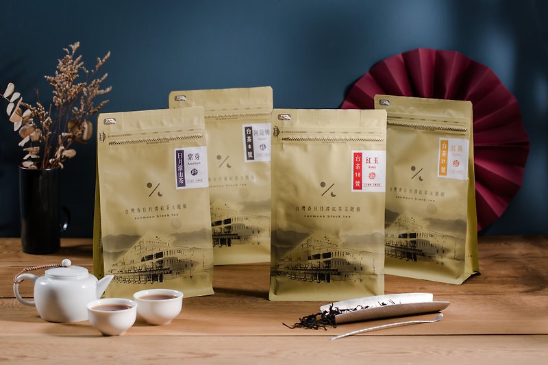 Sharing Package-Assam, Taiwan Tea No. 18 Red Jade, Taiwan Tea No. 21 Red Rhyme, Purple Bud Camellia, Honey Fragrance Red - Tea - Fresh Ingredients Khaki