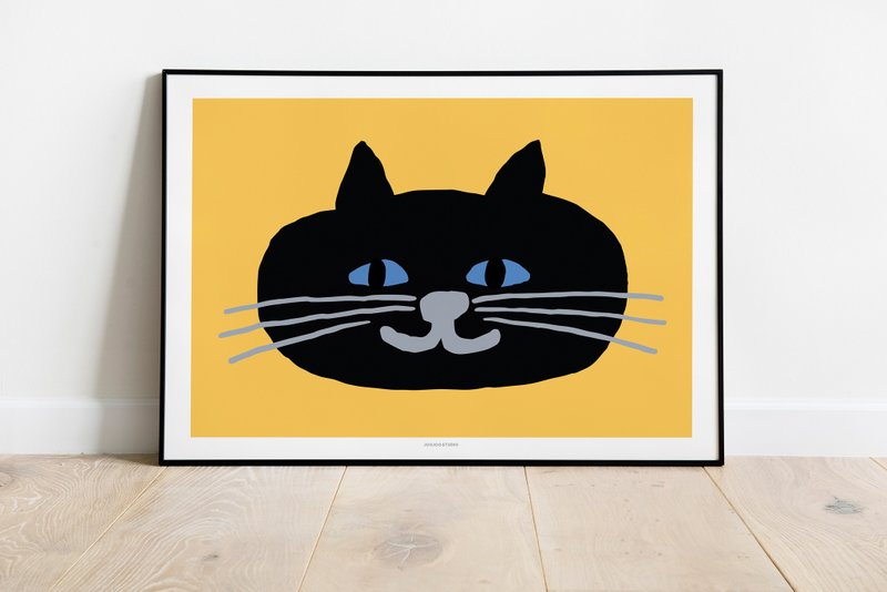 Blacky poster (A3/A4) - 海報/掛畫/掛布 - 紙 黃色