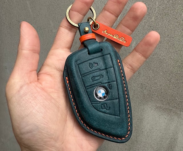 Handmade Leather bmw key Case.Car Keychain.Car Key Cover Holder. - Shop  Navy LeatherCraft Keychains - Pinkoi