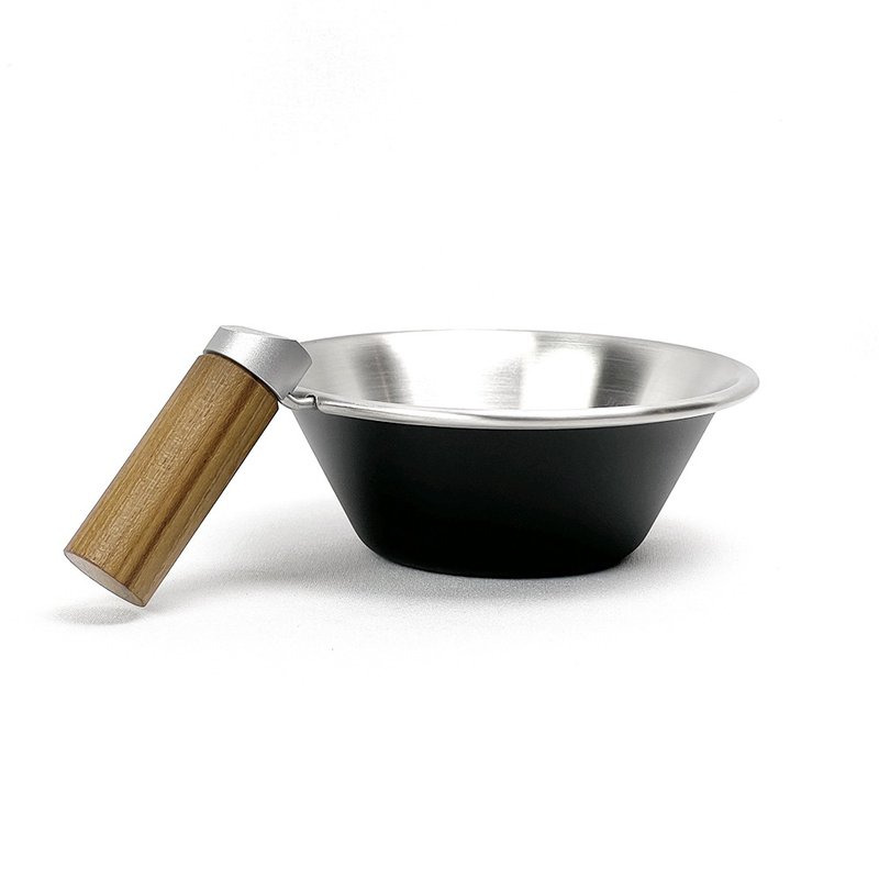 Wooden handle iO bowl 250ml (Black) - Mugs - Stainless Steel Black