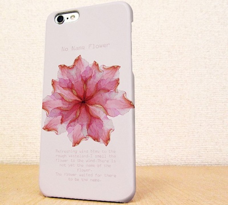 送料無料☆iPhone case GALAXY case ☆No Name Flower phone case - 手機殼/手機套 - 塑膠 粉紅色