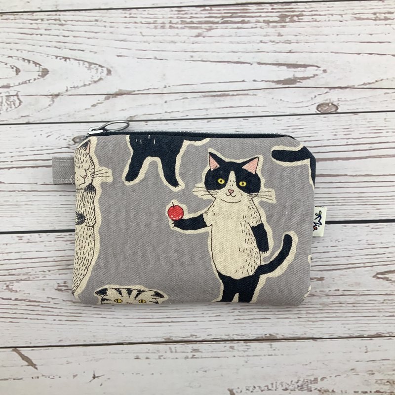 Personalized cat—cotton wallet/clutch/cosmetic bag - Coin Purses - Cotton & Hemp 