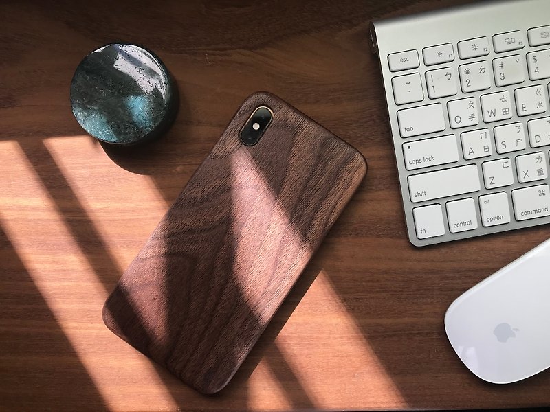 MicForest-iPhoneシリーズログフォンケース - スマホケース - 木製 ブラウン