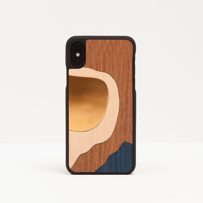 [Pre-Order] Log Phone Case / Gold Blue-iPhone / Huawei - Phone Cases - Wood 