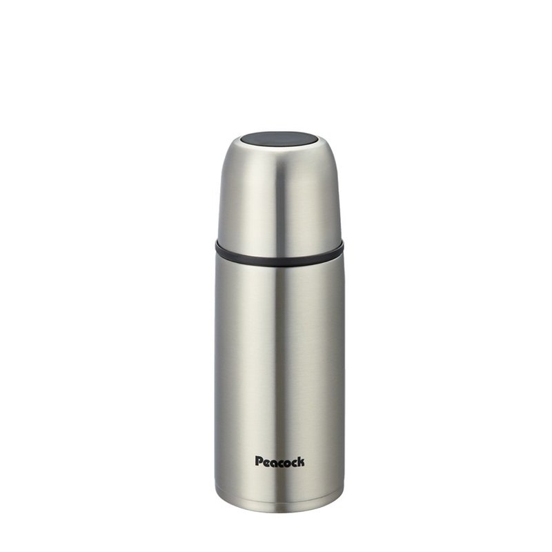 【孔雀Peacock】350ML 不鏽鋼保冷杯/保溫杯 休閒隨身-原鋼色 - 保溫瓶/保溫杯 - 不鏽鋼 銀色