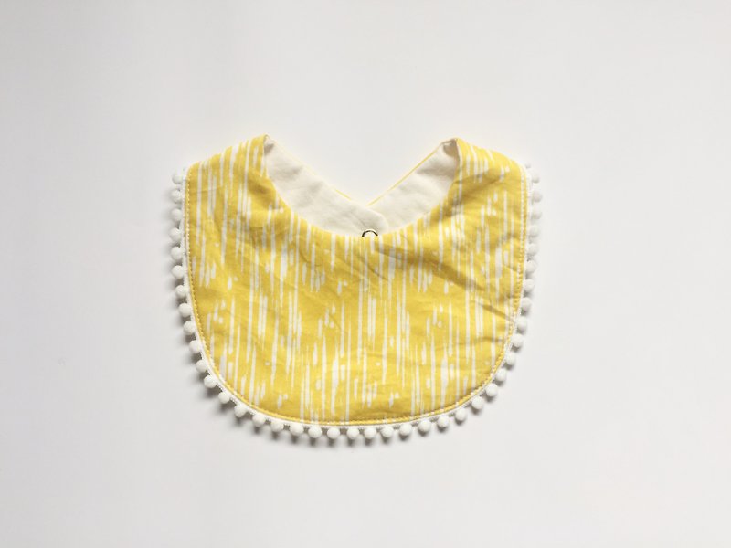Organic Cotton Bib / Scratches - ผ้ากันเปื้อน - ผ้าฝ้าย/ผ้าลินิน สีเหลือง