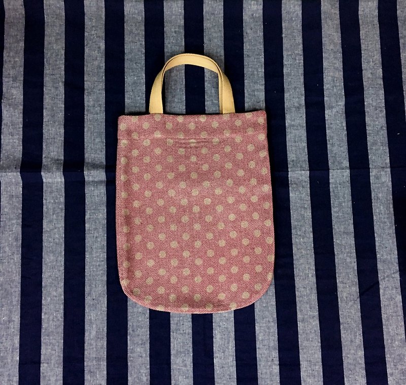 Woolen little round bag old rose - Handbags & Totes - Polyester Pink