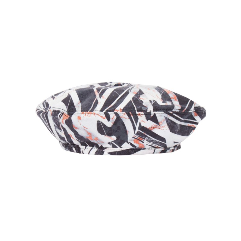 Wanma Benz printed beret (black) - หมวก - วัสดุอื่นๆ สึชมพู