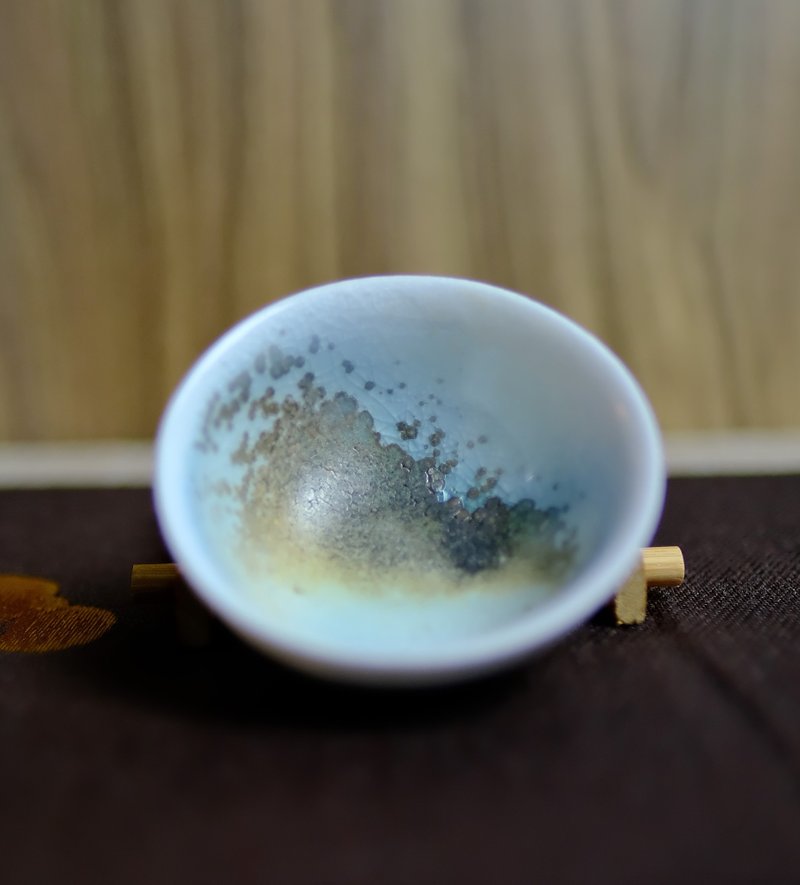 Firewood-fired tea cup - Falling Ash Shino crystal tea cup - งานเซรามิก/แก้ว - ดินเผา 