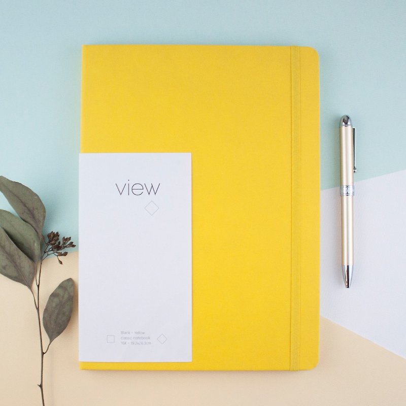 VIEW Classic Notebook - 16K Yellow - สมุดบันทึก/สมุดปฏิทิน - กระดาษ สีเหลือง
