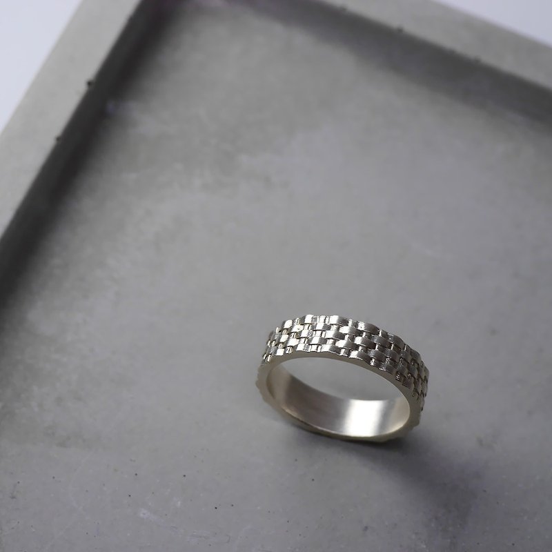 Sterling silver bamboo ring 925 pattern style ring - Couples' Rings - Sterling Silver Silver
