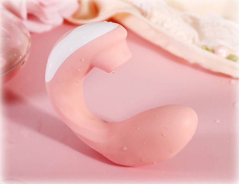 誘魅UNIMAT-春潮 吸吮震動按摩器 女性震動棒 送潤滑液 - 情趣用品 - 矽膠 粉紅色