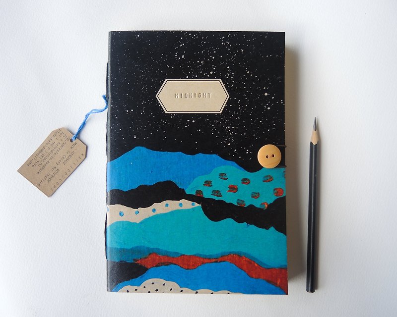 Midnight Star / Notebook SIZE: A6 (~ 9x13 CM). - Notebooks & Journals - Paper Multicolor