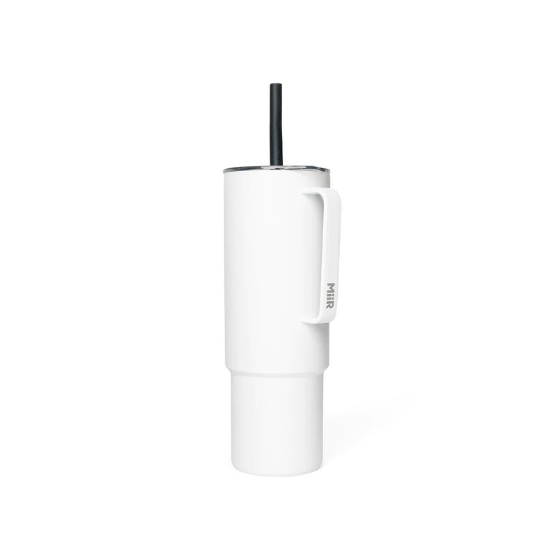 MiiR Vacuum-Insulated (stays hot/cold) All Day Straw Cup 32oz/946mL White - กระบอกน้ำร้อน - สแตนเลส ขาว