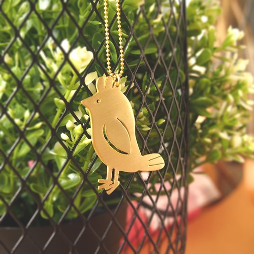 キツツキ鳥真鍮ネックレス - ショップ wishcouncil ネックレス