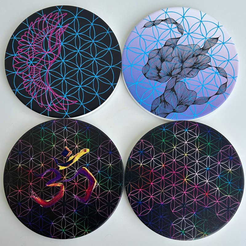 光釉陶瓷系列/ 擺飾、杯墊、能量石、蠟燭盤 - 擺飾/家飾品 - 陶 多色