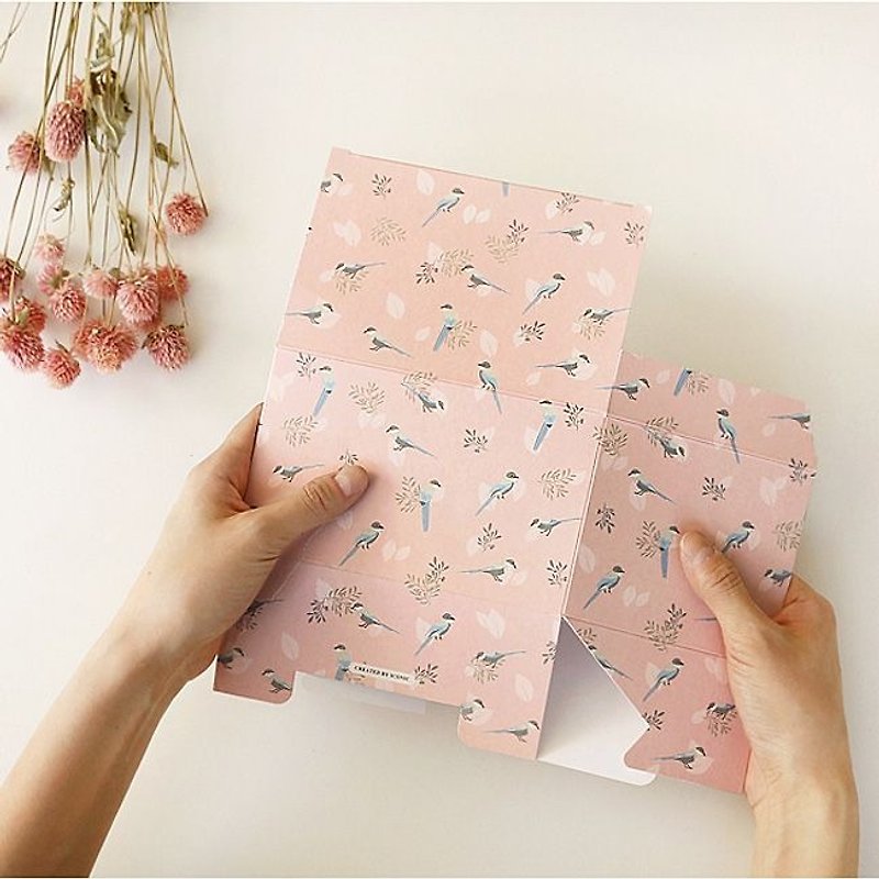 ICONIC 禮物包裝-心屬於你-方塊禮物盒組L-幸福鳥,ICO86444 - 包裝材料 - 紙 粉紅色
