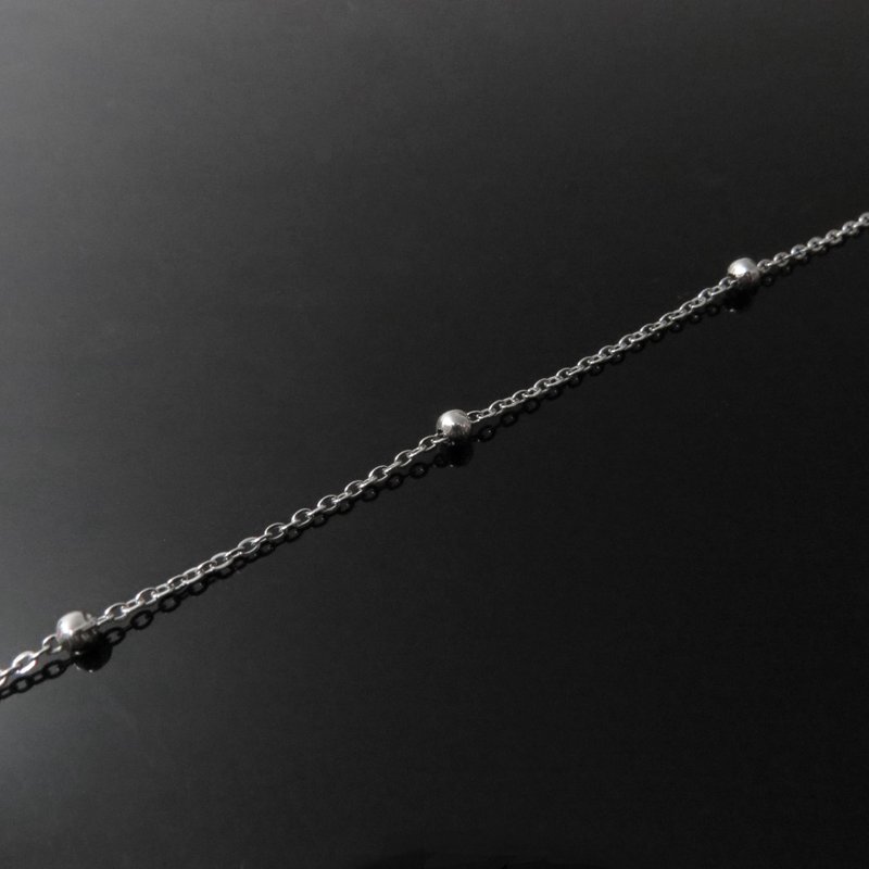 Stainless steel bead chain 1.9mm thick (single chain) - สร้อยคอ - โลหะ สีเงิน