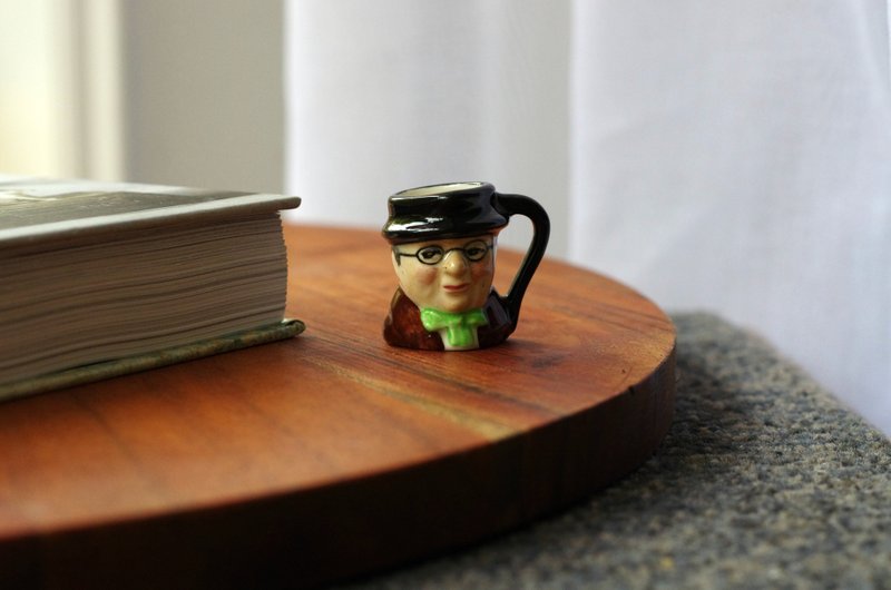 古董 古典  Vintage 英國製 人像 咖啡杯 啤酒杯 縮小版 W460G - 擺飾/家飾品 - 其他金屬 金色