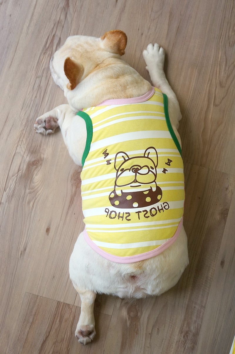 Pet Sports Vest-French Swimming Ring/Yellow M - Clothing & Accessories - Cotton & Hemp 
