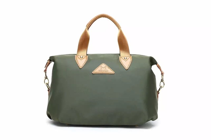 Simple and large capacity Boston bag / waterproof handbag / shoulder bag / diagonal cross bag / pillow bag - #1002 - Clutch Bags - Waterproof Material Green