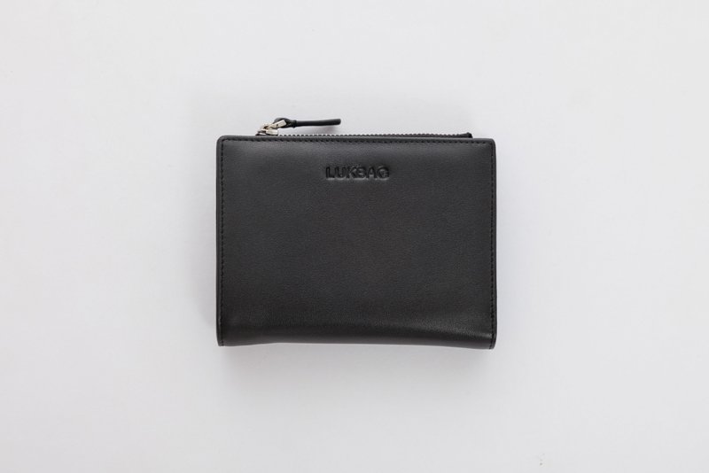 Lukbag | Genuine leather detachable coin bag clip | Classic black [Father's Day gift] [Gift packaging] - กระเป๋าสตางค์ - หนังแท้ สีดำ