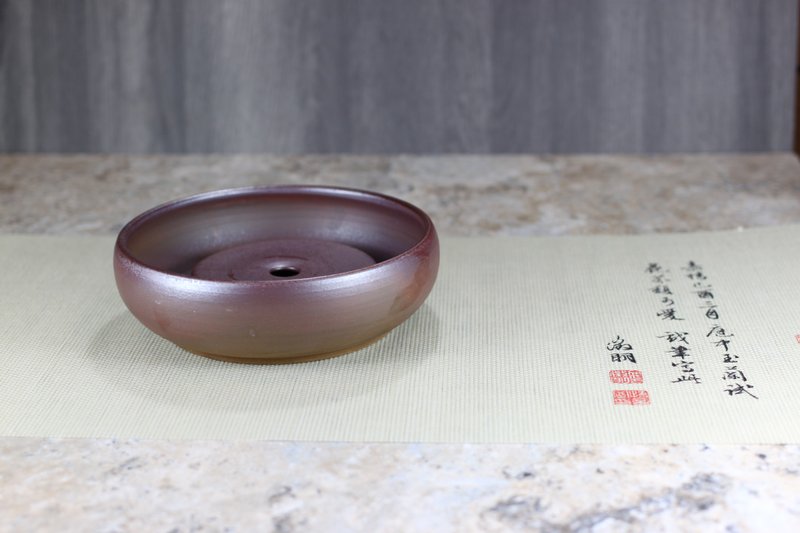 【送禮好物】柴燒落灰 乾泡台 壺承 名家葉敏祥手工作品 - 茶壺/茶杯/茶具 - 瓷 