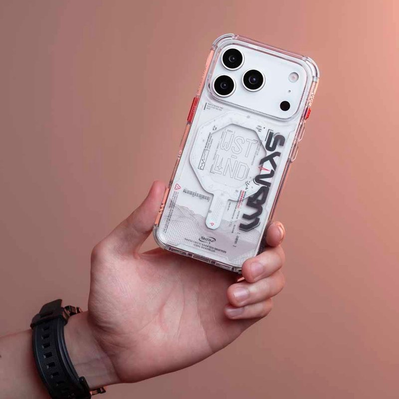SKINARMA Sonix 荒原廢土磁吸防摔手機殼 附掛繩環 iPhone 17系列 - 手機殼/手機套 - 其他材質 透明
