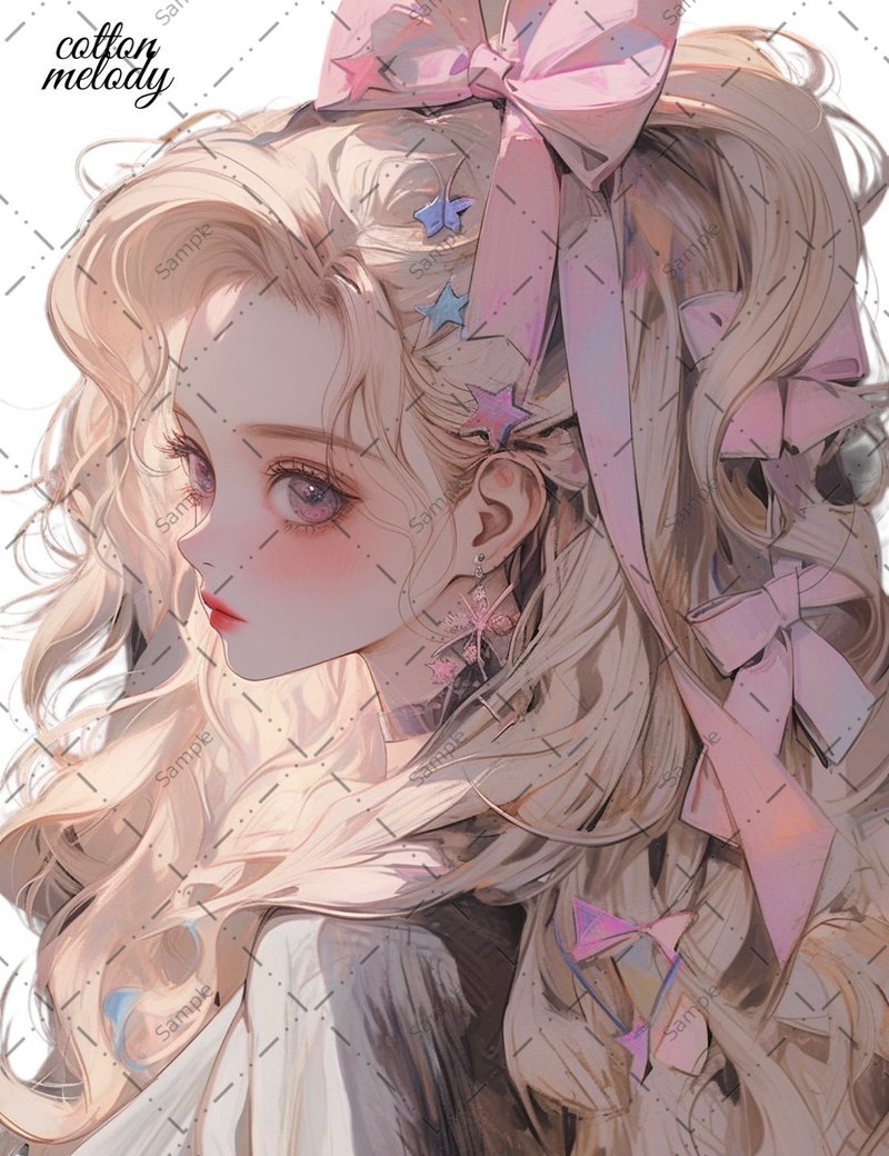 original sticker no.487 人物ステッカー オリジナルステッカー 人物ステッカー 女の子ステッカー オリジナル人物ステッカー - 貼紙 - 紙 
