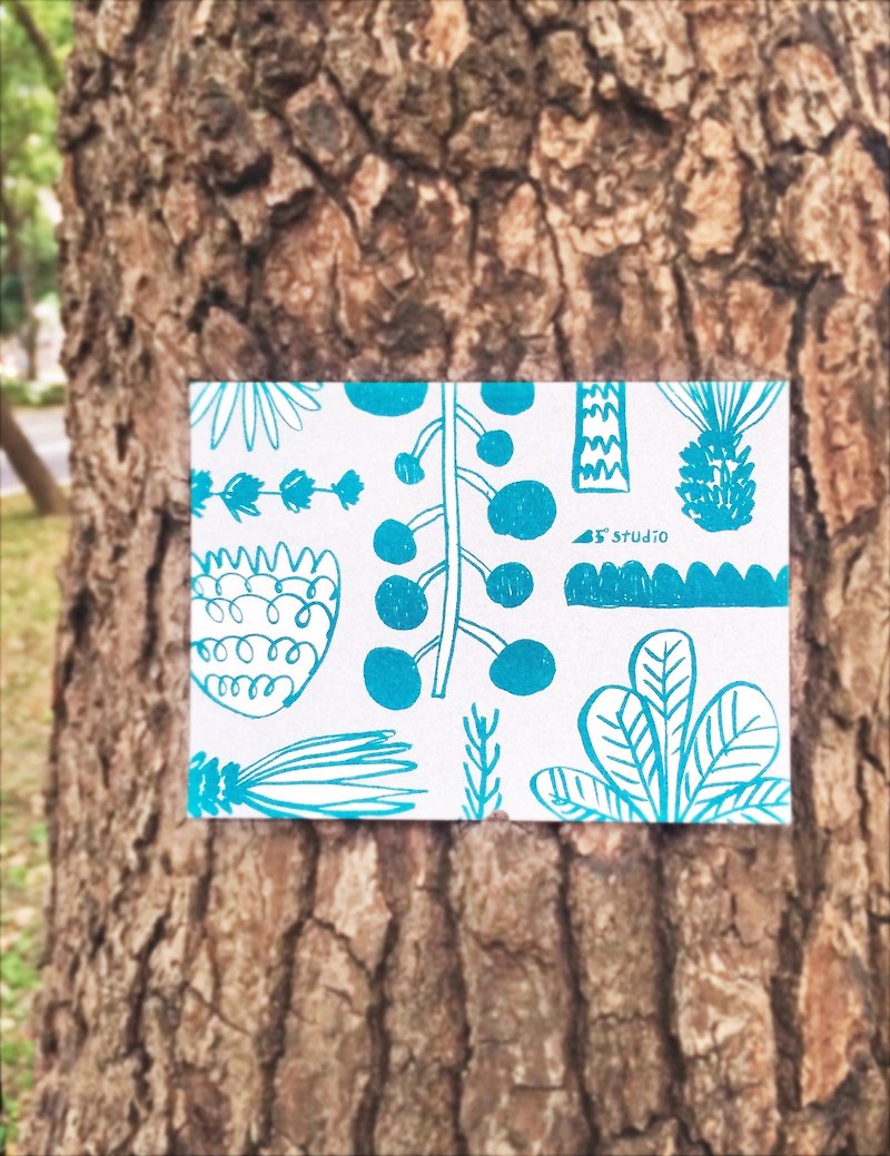 Strange plant postcard - การ์ด/โปสการ์ด - กระดาษ สีเขียว