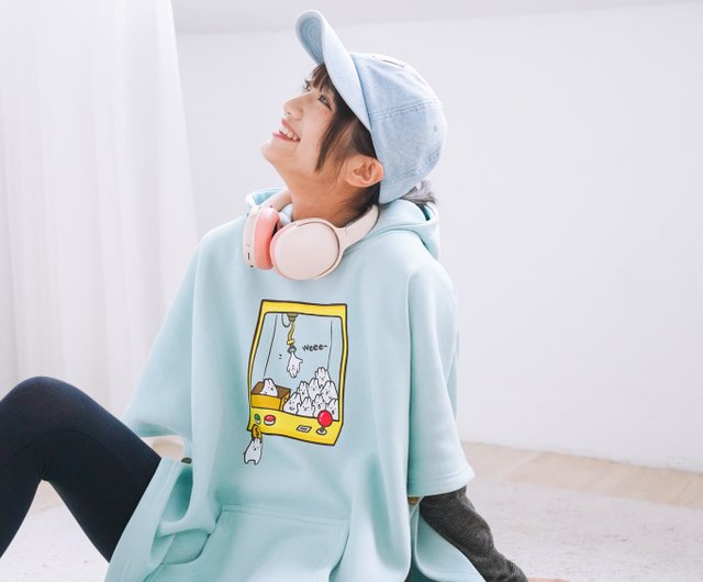 Mochi Rabbit Claw Machine-Thick Cape Jacket (Mint Green) - Shop Mori Shu  Women's Casual & Functional Jackets - Pinkoi