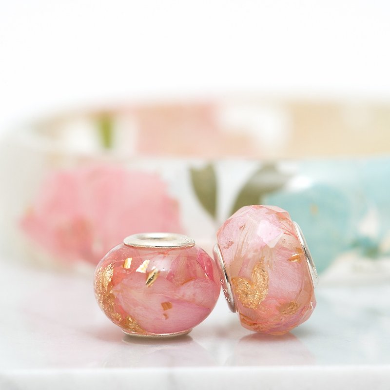【天秤座-巴哈馬粉紅沙】- Cloris Gift永色花鍊(手鍊，項鍊擇一) - 手鍊/手環 - 植物．花 粉紅色